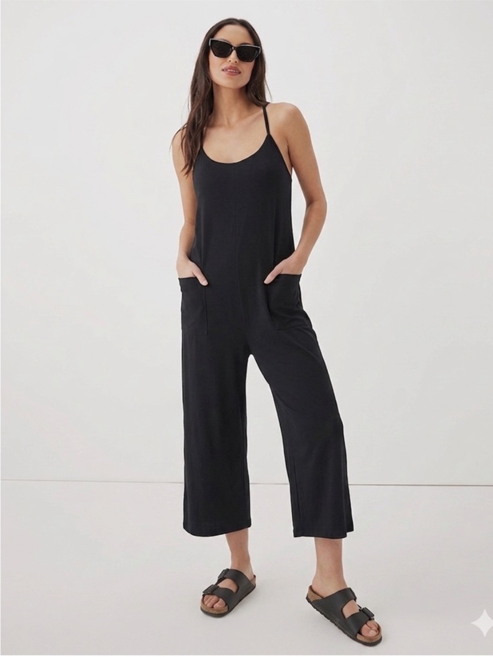 PACT Cool-Stretch Lounge Jumpsuit Romper S
